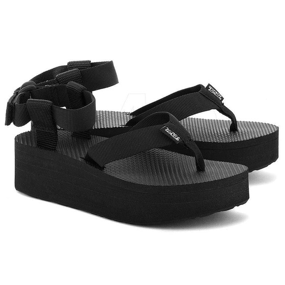 platform black tevas